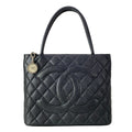 Chanel Tote Reissue Black Silver