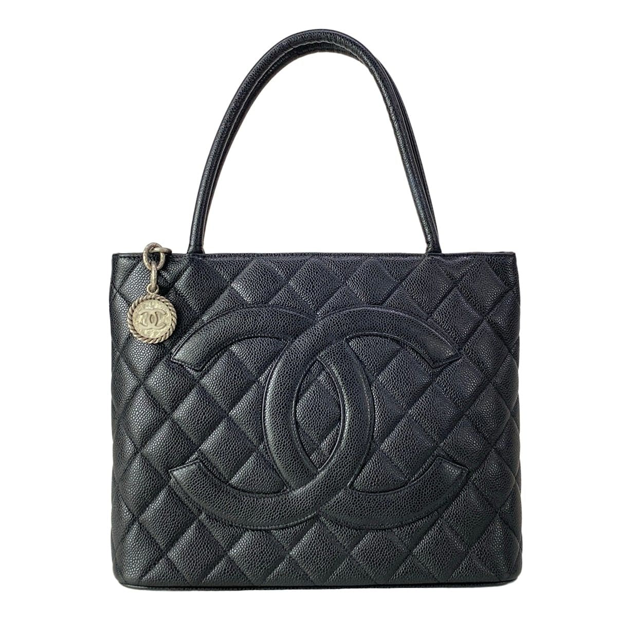Chanel Tote Reissue Black Silver