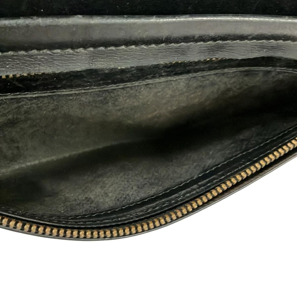 Bottega Veneta Wallet Intrecciato Black Zip Around Leather with Handle — view 5