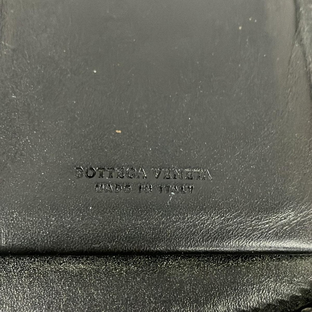 Bottega Veneta Wallet Intrecciato Black Zip Around Leather with Handle — view 6