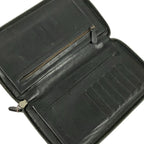 Bottega Veneta Wallet Intrecciato Black Zip Around Leather with Handle — view 3