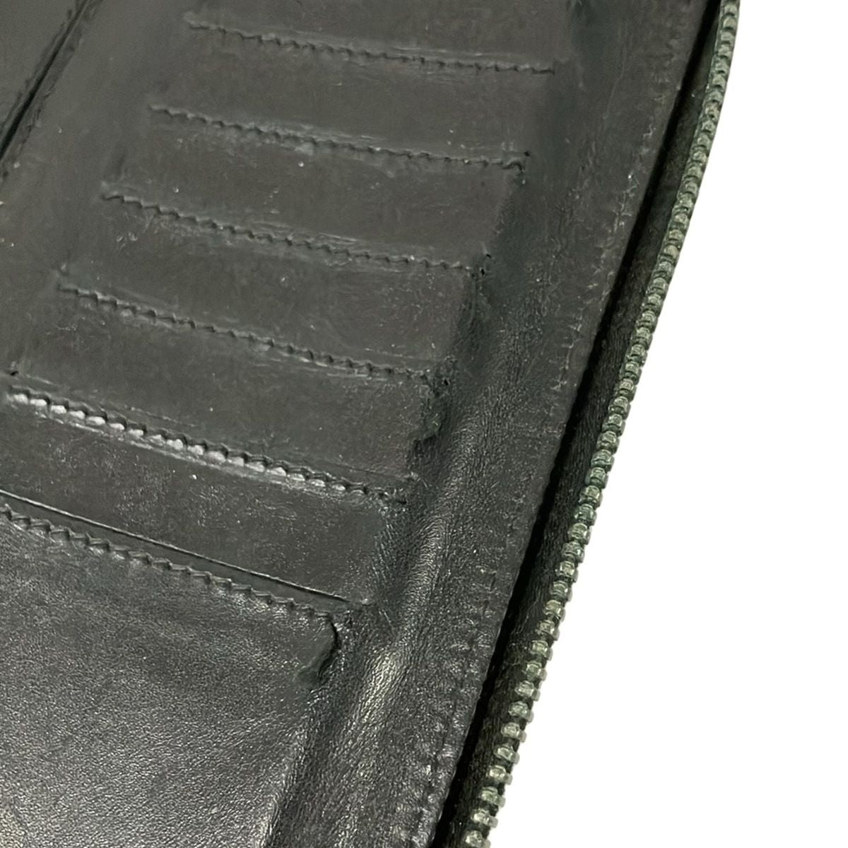 Bottega Veneta Wallet Intrecciato Black Zip Around Leather with Handle — view 7