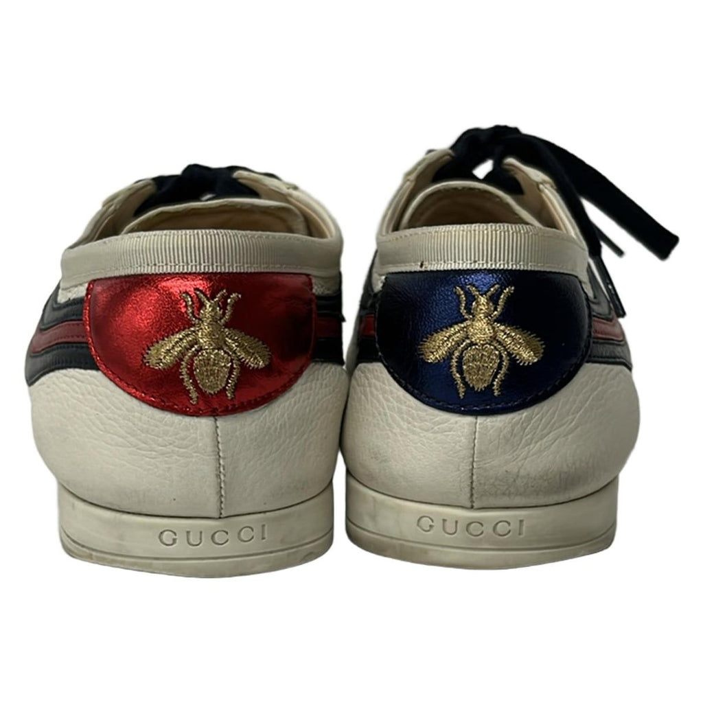 Gucci Sneakers 8.5 White Black Red Leather — view 3