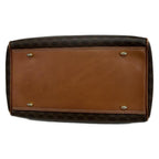 Celine Handbag Macadam Pattern Brown Dark Mini Boston Leather — view 5