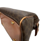 Celine Handbag Macadam Pattern Brown Dark Mini Boston Leather — view 6