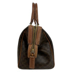 Celine Handbag Macadam Pattern Brown Dark Mini Boston Leather — view 2