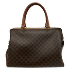 Celine Handbag Macadam Pattern Brown Dark Mini Boston Leather — view 3