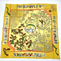 Hermes Carre 90 Neige D'antan Last Year's Snow Yellow Silk 100% Scarf