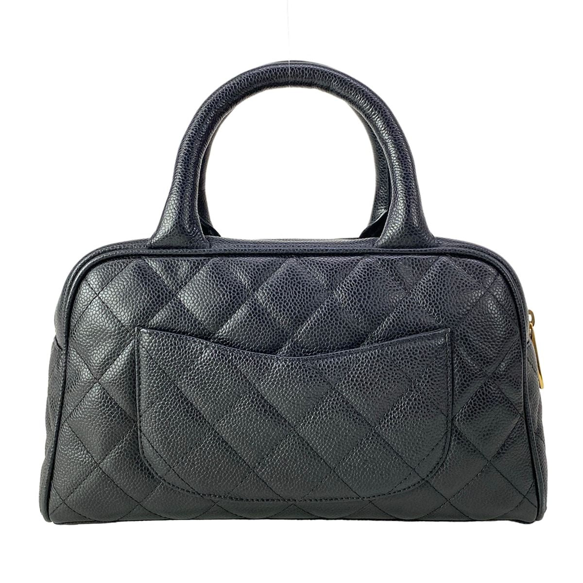 Chanel Handbag Quilted Black Mini Boston Gold — view 3