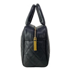 Chanel Handbag Quilted Black Mini Boston Gold — view 2