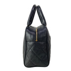 Chanel Handbag Quilted Black Mini Boston Gold — view 4