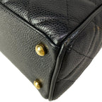 Chanel Handbag Quilted Black Mini Boston Gold — view 9