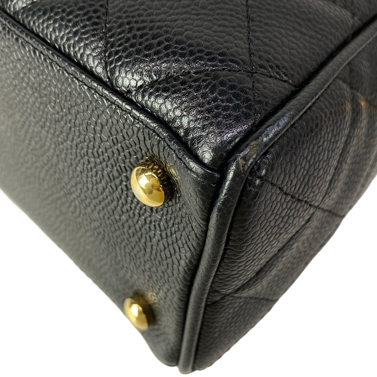 Chanel Handbag Quilted Black Mini Boston Gold — view 9