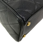 Chanel Handbag Quilted Black Mini Boston Gold — view 6