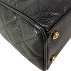 Chanel Handbag Quilted Black Mini Boston Gold — view 8