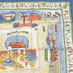 Hermes Carre 90 RE Tour a la Terre Return Silk 100% Scarf Blue — view 3