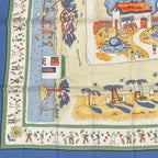 Hermes Carre 90 RE Tour a la Terre Return Silk 100% Scarf Blue — view 4