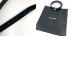 Saint Laurent Paris Belt Logo la 66 Buckle Leather Black — view 9