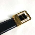 Saint Laurent Paris Belt Logo la 66 Buckle Leather Black — view 7