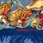 Hermes Scarf Silk L'ile Deserte Nonecarre 90 Navy — view 6