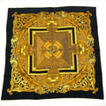Hermes Carre 90 Animaux Solaires Animals of the Sun Scarf Gold Black