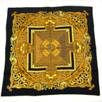 Hermes Carre 90 Animaux Solaires Animals of the Sun Scarf Gold Black