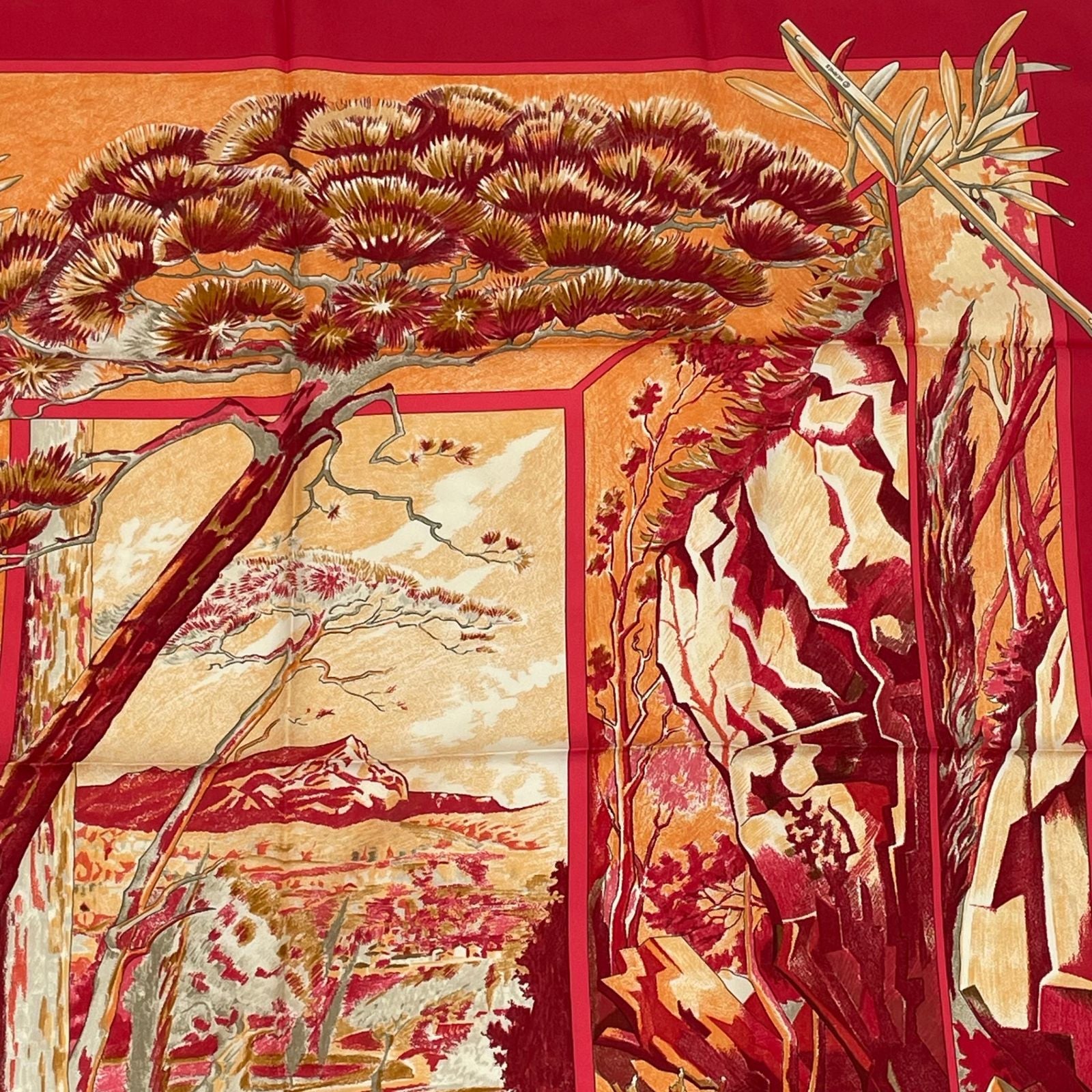 Hermes Promenade Au Pays de Cezanne's Country Carre 90 Silk Scarf — view 3