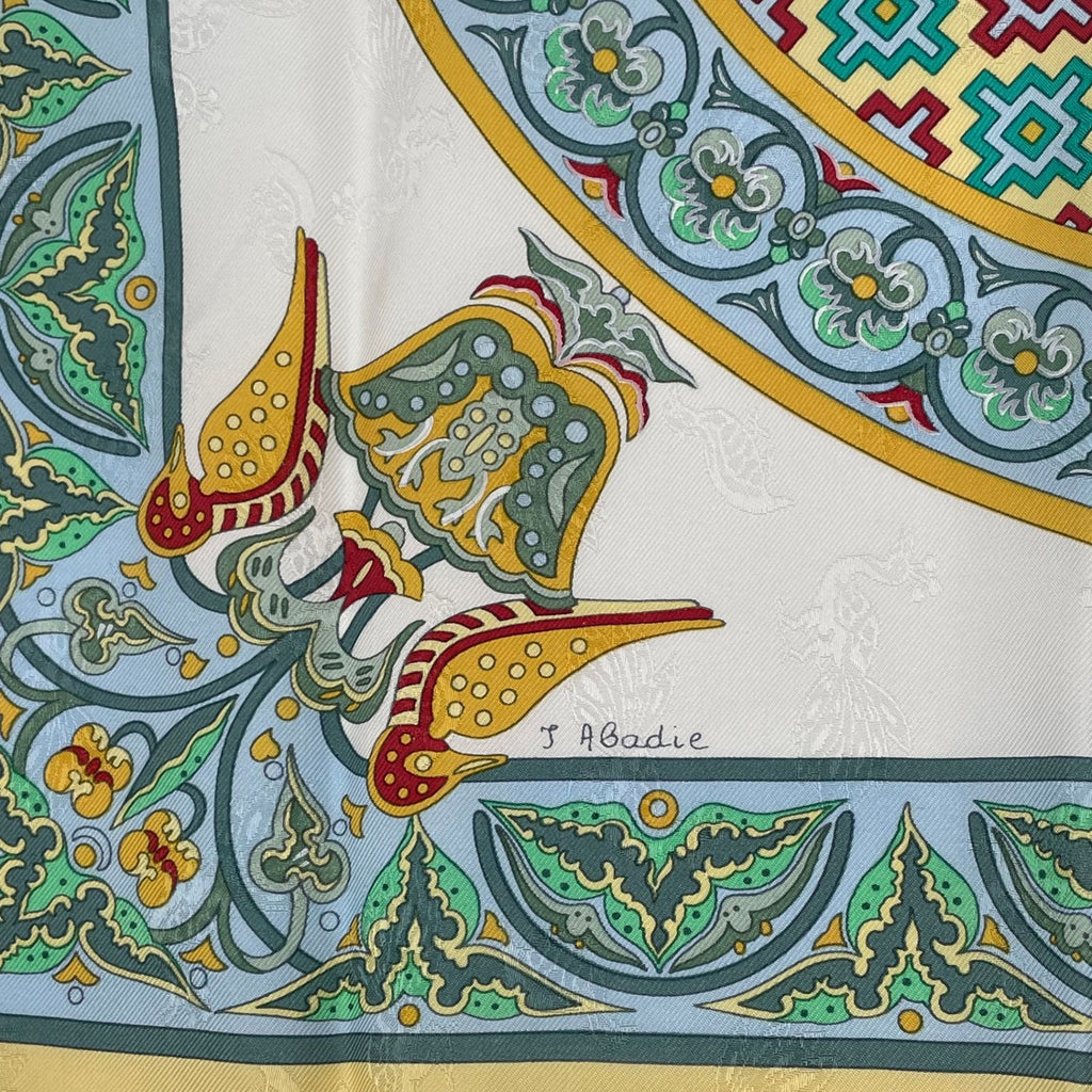 Hermes Scarf Carre 90 Ciels Byzantins Byzantine Sky Silk Multicolor — view 7