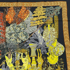 Hermes Carre 90 les Legendes de L'arbre Wood Legends Scarf Black — view 3