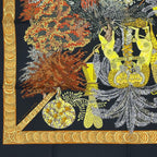 Hermes Carre 90 les Legendes de L'arbre Wood Legends Scarf Black — view 4