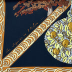 Hermes Carre 90 les Legendes de L'arbre Wood Legends Scarf Black — view 7