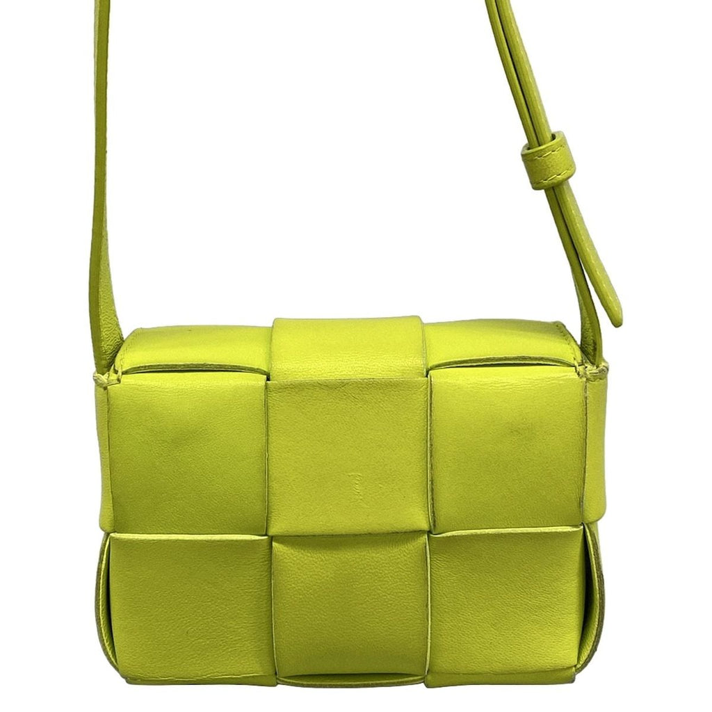 Bottega Veneta Shoulder Bag Cassette Light Green Sta Leather — view 3