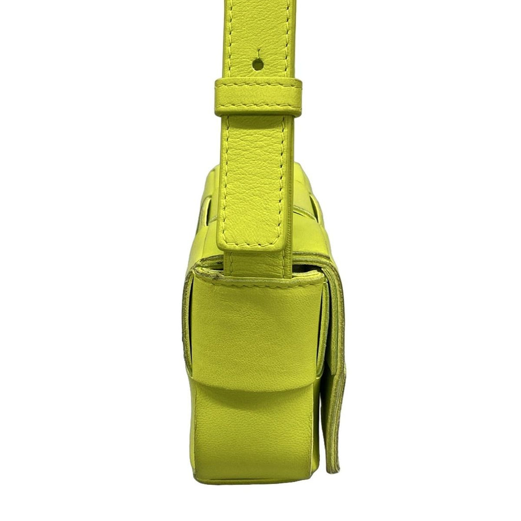 Bottega Veneta Shoulder Bag Cassette Light Green Sta Leather — view 2