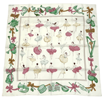 Hermes Carre 90 Silk Scarf la Danse Ballerina Beige