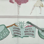 Hermes Carre 90 Silk Scarf la Danse Ballerina Beige — view 6