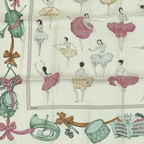 Hermes Carre 90 Silk Scarf la Danse Ballerina Beige — view 2