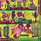 Hermes Carre 90 Scarf Silk les Trophees Trophy Green Yellow — view 5