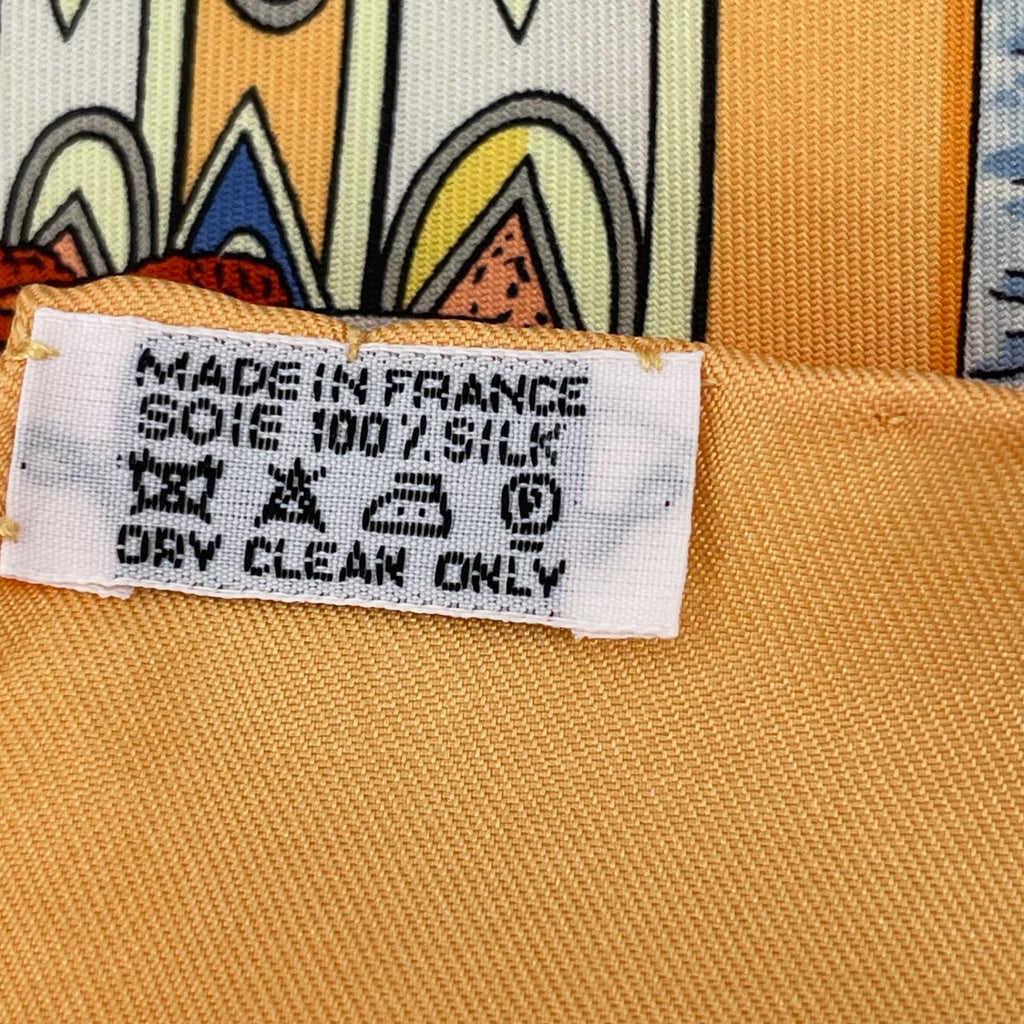 Hermes Scarf Carre 90 Polyfill Dream Yellow — view 7