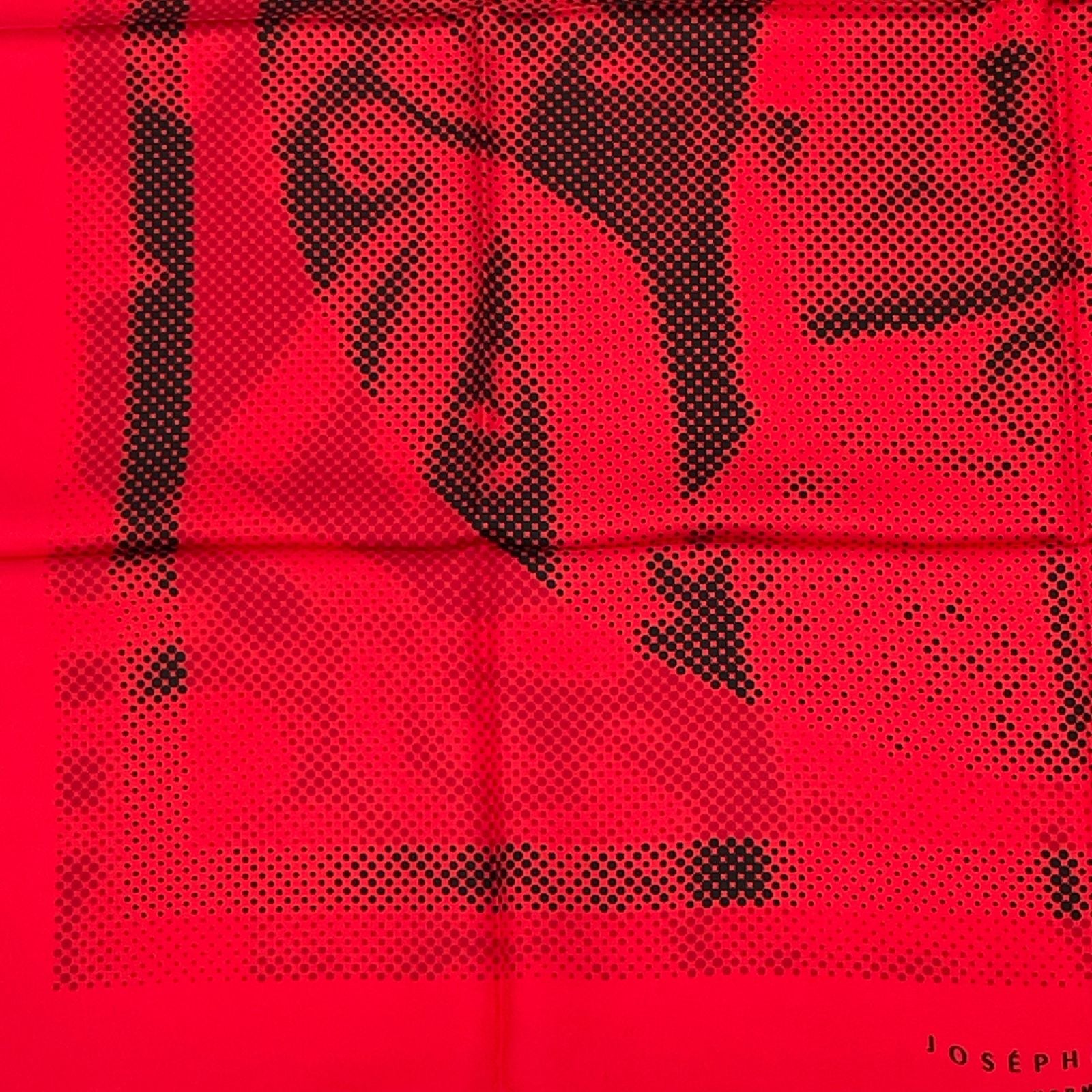 Hermes Carre 90 Josephine Dance Scarf Red Silk — view 4