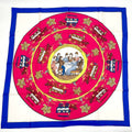 Hermes Scarf Carre 90 Jeu Des Omnibus Et Dames Blanches and Game Silk Blue