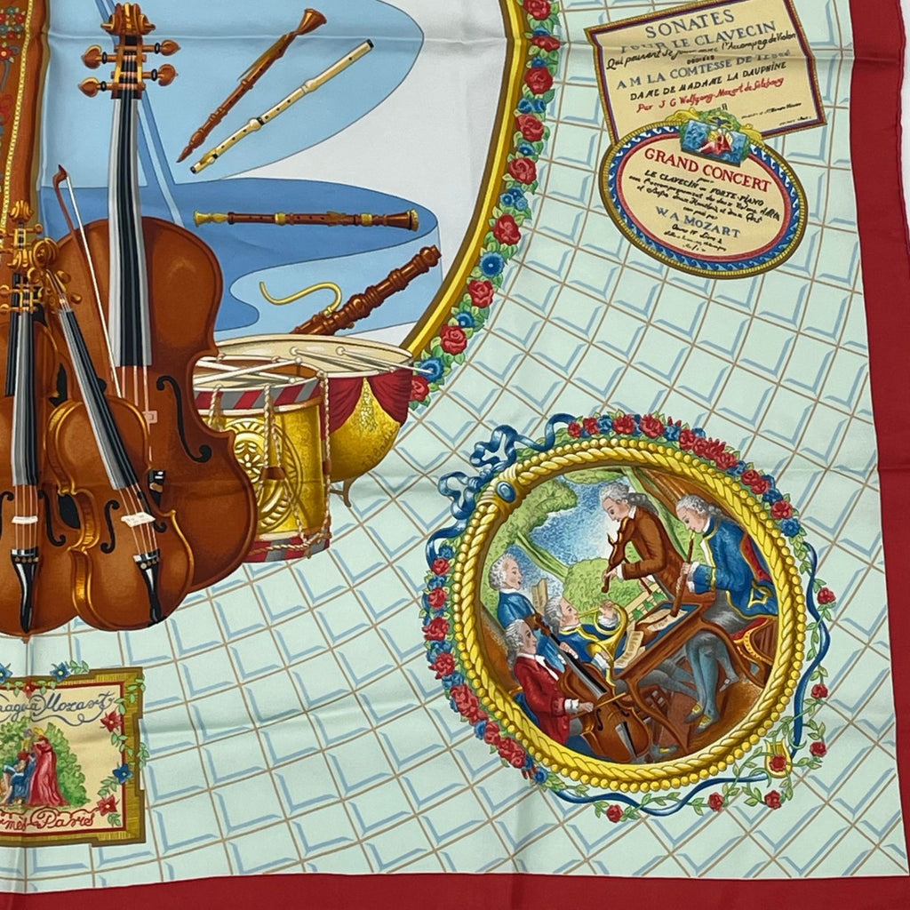 Hermes Carre 90 Wolfgang Amadeus Mozart Hymn to Silk Scarf Multicolor — view 5