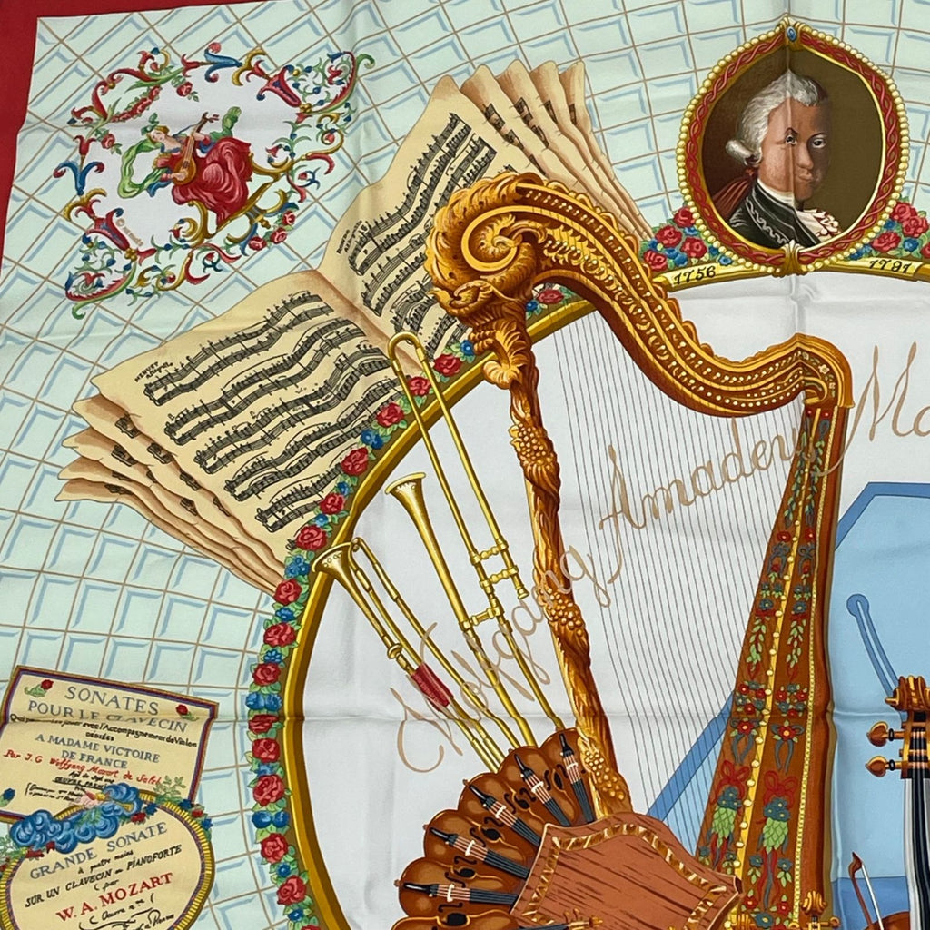 Hermes Carre 90 Wolfgang Amadeus Mozart Hymn to Silk Scarf Multicolor — view 2