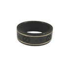 Gucci Thin Band Black Corundum 18k White Gold Icon Ring GG — view 2