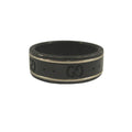 Gucci Thin Band Black Corundum 18k White Gold Icon Ring GG