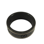 Gucci Thin Band Black Corundum 18k White Gold Icon Ring GG — view 3