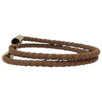 Hermes Turni Tresse Leather Bracelet Etoupe / Pre Owned — view 3