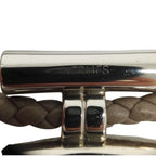 Hermes Turni Tresse Leather Bracelet Etoupe / Pre Owned — view 6