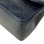 Chanel Shoulder Bag Quilted Navy Chain Gold Lambskin — view 7
