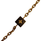 Louis Vuitton Collier Gamble Cube Motif Chain Necklace Gold Color Pre Owned — view 8