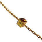 Louis Vuitton Collier Gamble Cube Motif Chain Necklace Gold Color Pre Owned — view 5
